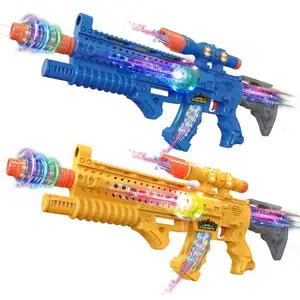 Art Creativity Red Super Spinning Space Blaster Gun with Flashing LEDs and Sound Effects gun toys for kids