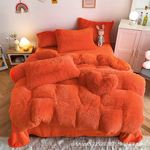Mùa Đông Dày Bộ Đồ Giường San Hô Lông Cừu Bộ Đồ Giường Tinh Khiết Dày Villi Chăn Bìa Tấm Ga Giường - Product Image 5
