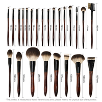 Mophira OEM 2026 – Nouvelle collection de pinceaux de maquillage professionnels de luxe, véganes, de haute qualité, 24 pièces, pour blush noir, vente en gros, marque privée