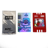 Cartes de jeu en PVC imprimées au laser sur le thème des étoiles pour les enfants de 4 à 6 ans, marchandises de dessins animés et d'anime, origine Chine, jeu de société