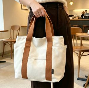 Eco Reusable <b>Plain</b> Blank Calico Organic Cotton <b>Canvas</b> Shopping Tote Bag - Product Image 2