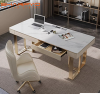 Bureau de luxe en roche, haute luminosité, moderne, simple, haut de gamme, pour ordinateur, idéal pour la maison et l'étude, durable et tendance
