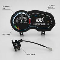 Tachometer Speedometer Kluster Instrumen Sepeda Motor Digital untuk Italika 125Z 150Z 150SZ 170Z Odometer Pengukur Bahan Bakar 12V