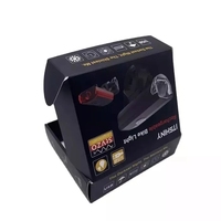 Boîte de papier pliante noire de luxe avec impression de logo personnalisée pour petit avion pour chaussure légère de vélo emballage de savon fait maison