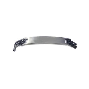 Je t'aime plus Bracelet d'identification personnalisé pour hommes femmes en acier inoxydable chaîne à maillons <span class=keywords><strong>gourmette</strong></span> cubaine personnalisée graver Bar Bracelet Bracelet - Product Image 4