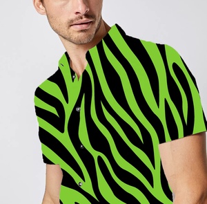 Guangdong Supplier Custom Casual <strong>Shirt</strong> Summer Short Sleeve Fashionable High Quality Men zebra <strong>Pattern</strong> Printed <strong>Shirt</strong> - Product Image 4