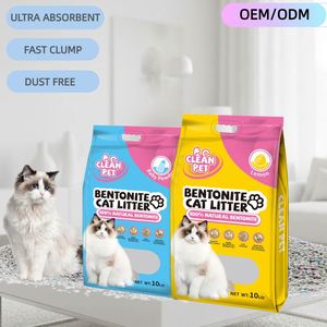 Arena para Gatos de Bentonita Ecológica con Aroma a Limón Fresco y Talco para Bebés, en Forma de Bola, 10L, con Control de Olores Superior - Product Image 1