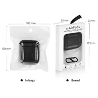 Étui en cuir sans fil pour écouteurs 4 3 2 Pro 2 3, étui de protection pour écouteurs Pro 3 2 en similicuir fait main couleur unie