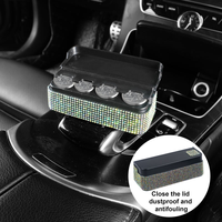 Boîte de rangement pour pièces de monnaie de voiture en ABS de luxe avec 4 compartiments pour l'intérieur de la voiture - Organisateur d'argent créatif