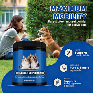 Polvo de Mejillón Verde 100% Natural en Tarro de 75g, Fuente de Omega 3 y Glucosamina para Perros y Gatos, Venta al Por Mayor - Product Image 4