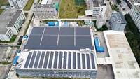 Système de montage solaire pour toit plat fixe AL6005-T5, structure à installation non-pénétrante, résistance au vent 60 m/s pour usage commercial et industriel