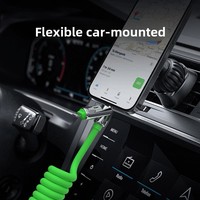 Kabel Data pengisian daya cepat, kabel Data teleskopik empat dalam satu, kolom cahaya 2M Magic ganda Pd65W + 27W untuk Apple 16 TPE jaket Tipe C