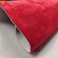 Tissu en daim rouge avec cuir synthétique éponge de 3mm pour housse de siège de toit de voiture
