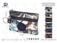 Monedero Doble con Cierre de Cremallera, 4 Pulgadas, Mini, con Correa para Muñeca, Unisex, de Microfibra y Cuero Sintético - Product Image 1