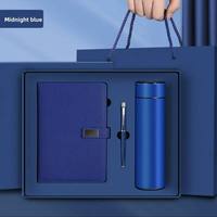Set de Regalo Corporativo de Lujo con Logotipo Personalizado, Cuaderno de Cuero PU, Termo con Indicador de Temperatura LED y Bolígrafo, para Reuniones de Negocios, Precio al por Mayor