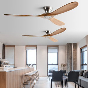 Solid Wood <b>Ceiling</b> <b>Fan</b> 110V DC Motor Quiet Design For Living Room And Dining Room - Product Image 2