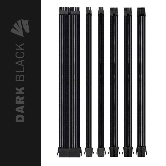 High Quality Asiahorse Gpu Pcie 6pin 6+2pin 4+4pin 24pin Connector Desktop Power Supply Cable 350mm in Stock