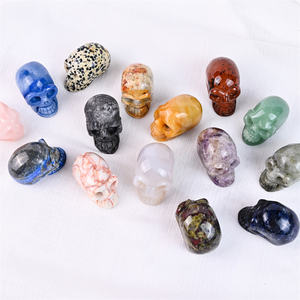 Großhandels preis Kristalls chnitzereien Heils tein 2 Zoll gemischte Schädel Rosenquarz für Dekoration Geschenk - Product Image 4