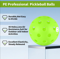 Ball de pickleball de haute qualité à 40 trous, moulé par rotation, pour l'extérieur, conforme aux normes de certification USAPA pour une utilisation compétitive
