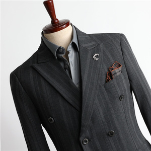 Nuovi Completi <span class=keywords><strong>da</strong></span> <span class=keywords><strong>Uomo</strong></span> di Design, Blazer di Alta Qualità, Abiti Formali di Lusso Personalizzati a 2-3 Pezzi per Matrimoni, Doppiopetto - Product Image 6