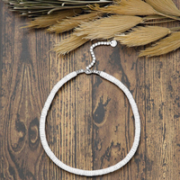 Collier de Style coquille Puka blanc pour femmes tour de cou surfeur d'été avec disque Heishi perles brin chaîne bijoux accessoires