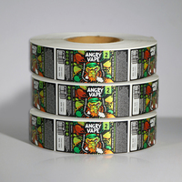 Impression de logo alimentaire personnalisé, étiquettes autocollantes personnalisées, impression à l'écran inversée, autocollants en vinyle UV en rouleau pour l'emballage des aliments santé
