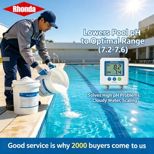 โซดาแอชบริสุทธิ์สูง RHONDA ชนิดเบาและหนาแน่น โซเดียมคาร์บอเนต 99.2% สำหรับเพิ่มค่า pH ในสระว่ายน้ำ - Product Image 3