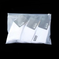 Sac à fermeture éclair transparent, sac à fermeture éclair imprimé pour vêtements, chaussettes, sous-vêtements, t-shirts, pulls, sac d'emballage pour vêtements féminins
