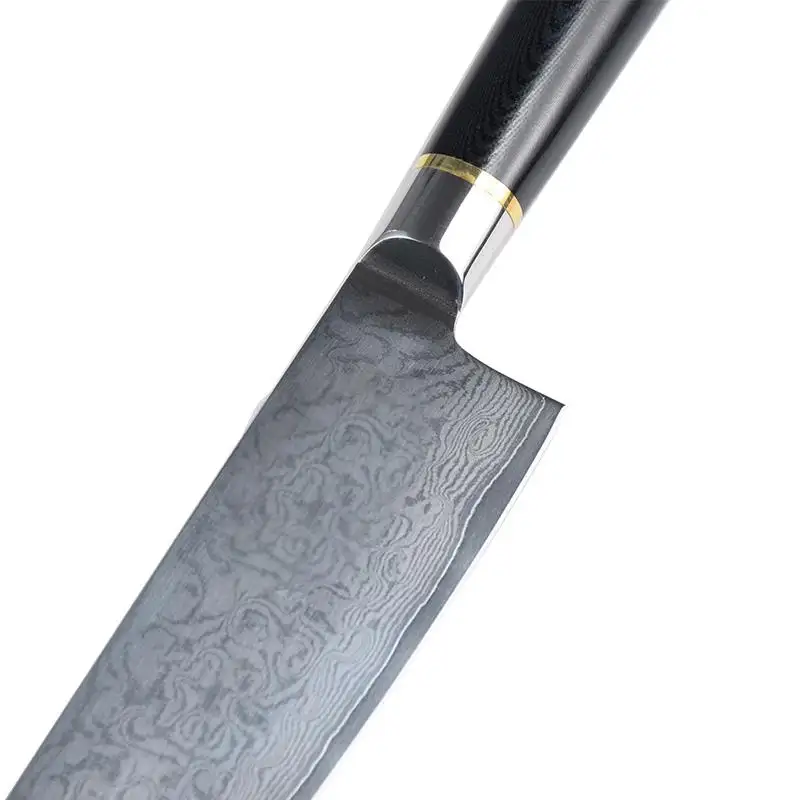 Özel Logo yüksek karbonlu çelik Cuchillo şef mutfak bıçakları profesyonel japon şam 8 inç pişirme şef bıçağı