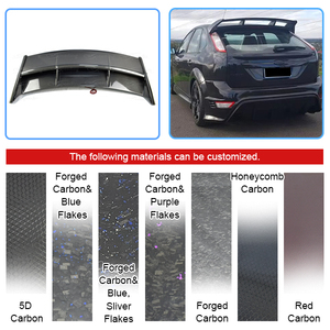 Aileron arrière en fibre de carbone de style RS 2009-2011 pour <span class=keywords><strong>FORD</strong></span> FOCUS MK3 - Product Image 2