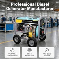 Générateur de secours diesel VISION DG6500E 5KW avec ATS, démarrage électrique 12V DC, 50/60Hz, usage industriel