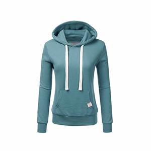 Sweat à capuche décontracté pour femmes mode personnalisée 100% pur long hiver pull solide motif tricoté col avant durable respirant - Product Image 6