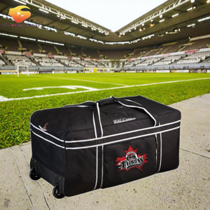 Customized Sports Style Wheeled Hockey <strong>Bag</strong> with Team Logos for Cricket <strong>Kit</strong> Storage and Branding - Product Image 4