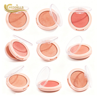 Fard à joues en poudre minérale 5g, teinte rose, texture lisse et estompable, fini naturel, emballage personnalisé, OEM, marque privée