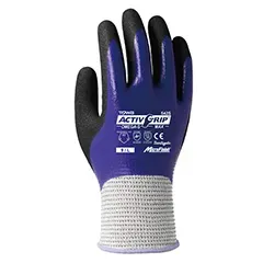 Guanto Towa - 542S 8/M Activ Grip Omega S - Colore: Mélange / Viola / Nero - Manipolazione di oggetti e parti affilate - Product Image 3