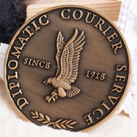 Monete personalizzate del Cile con custodia, economiche, in lega di zinco 3D, ottone, metallo smaltato, oro, argento, monete souvenir, monete sfida in metallo