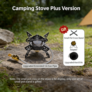 <span class=keywords><strong>Réchaud</strong></span> de camping portable transfrontalier - Brûleur à <span class=keywords><strong>gaz</strong></span> pliable et détachable coupe-<span class=keywords><strong>vent</strong></span> <span class=keywords><strong>pour</strong></span> la cuisson en extérieur, la préparation de boissons et le thé - Product Image 6