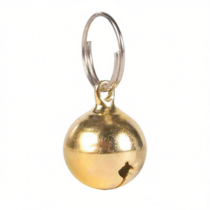 Cloche en métal pour animaux de compagnie avec attache en forme d'anneau, couleur or, petite taille - Product Image 2