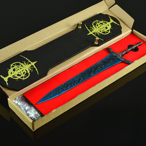 <span class=keywords><strong>Elden</strong></span> <span class=keywords><strong>Ring</strong></span>: Espada Grande Luna Oscura (Dark Moon Greatsword) de 30 cm, Modelo de Arma de Metal para Montar en Pared, Versión en Caja de Regalo, Adorno, Regalo, Accesorio de Cosplay - Product Image 1