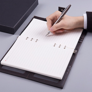 Deli 3158 Business Notebook 25K Loose-leaf Leather Diary Office Use - Product Image 3