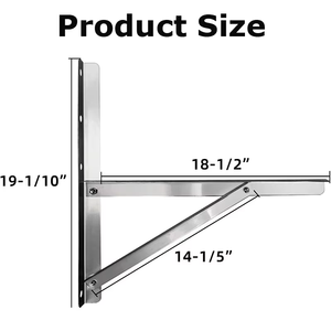 Soporte de pared para unidad de condensador exterior de aire acondicionado, mini <span class=keywords><strong>split</strong></span>, a prueba de óxido, de acero inoxidable para HVAC. - Product Image 2