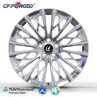 Jantes en alliage forgé personnalisées CF FORGED, polies argentées, 16-24 pouces, 20 mm ET PCD pour Alfa Romeo