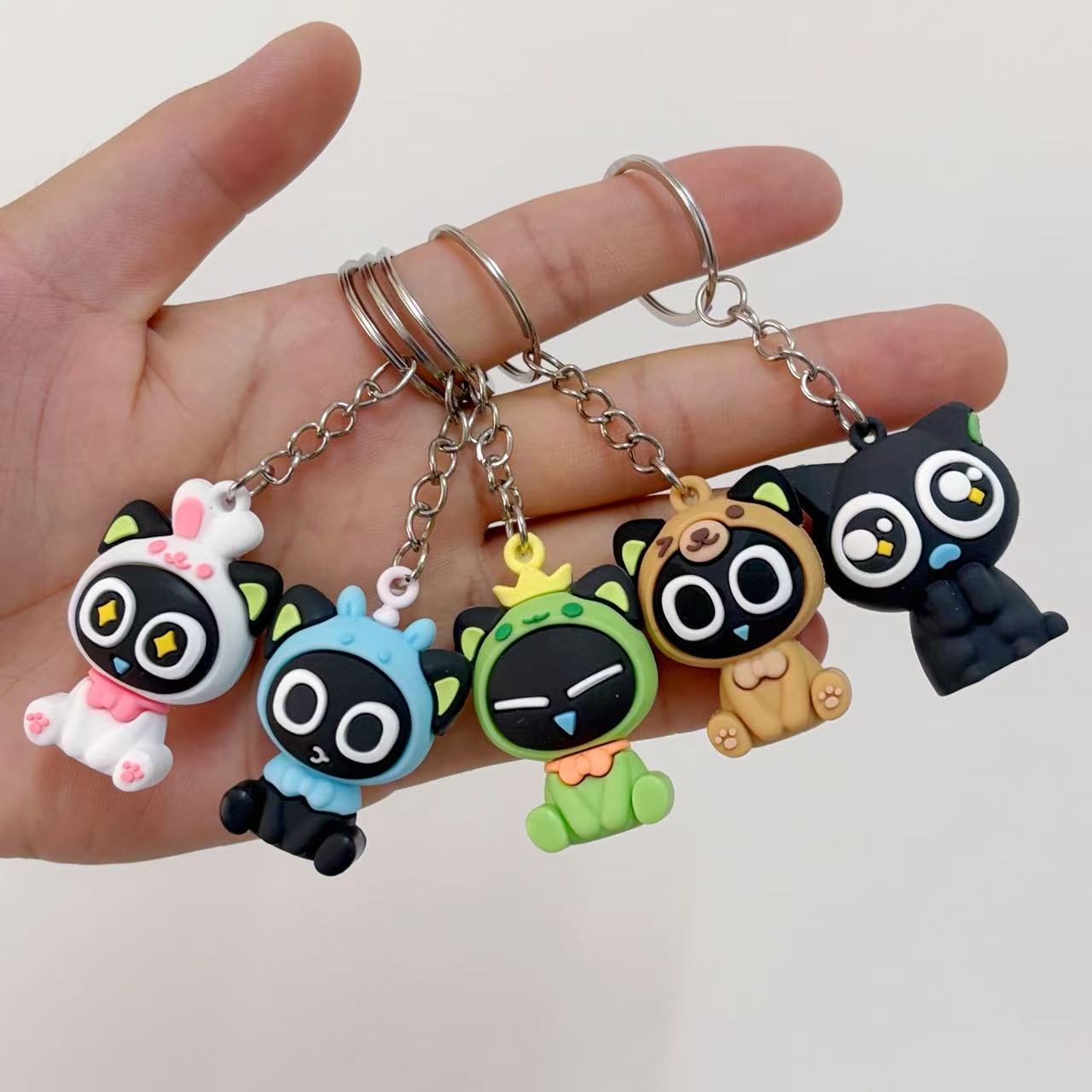 Wholesale Black Cat Keychains Custom Cute Designs
