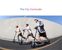 Magnesiumlegierungsrahmen Commuter 800W Maximalleistung Tragbarer E-Scooter 32km/h 36V Faltbarer Elektroroller Segway Ninebot E3 Pro