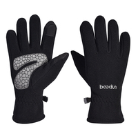 HBG 1218 Gants d'hiver pour l'extérieur Gants de course antidérapants accessibles à écran tactile imperméables pour hommes femmes en silicone à motif croisé