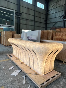 Tùy chỉnh tự nhiên mờ đá trắng pha lê mã não rõ ràng thạch anh Backlit Home <span class=keywords><strong>Bar</strong></span> <span class=keywords><strong>Counter</strong></span> thiết kế - Product Image 2