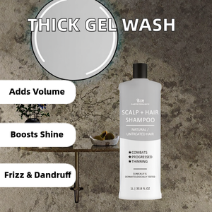 Gel Champú Natural Multi-Acción para Engrosar el Cabello, Solución Avanzada para Cabello Fino, Defensa Contra la Caspa, Suavizante, Refrescante y Voluminizador - Product Image 3