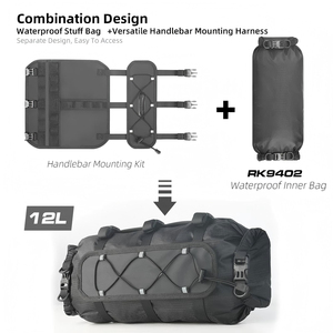 Nouveau sac <span class=keywords><strong>de</strong></span> guidon <span class=keywords><strong>de</strong></span> <span class=keywords><strong>moto</strong></span> en <span class=keywords><strong>toile</strong></span> imperméable et tendance pour l'extérieur, avec bandoulière arquée, 15 pouces, élégant et suspendable - Product Image 3