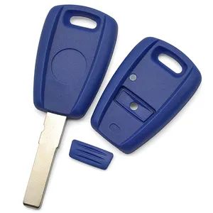 1 زر أزرق ريموت مفتاح السيارة الغلاف الطلق للسيارات مع بطارية غير مقطوعة Sip22 شفرة مفتاح السيارة الغلاف ل F-iat Punto Doblo Bravo Palio