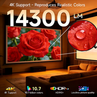 Vidéo Projecteur OEM d'Usine Intelligent Numérique Sans Fil Portable 4K pour Réunion/Entreprise/Éducation/Home Cinéma/Jardin/Club